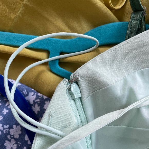 Mint green midi Cinq a Sept dress with side slit - Picture 9 of 11